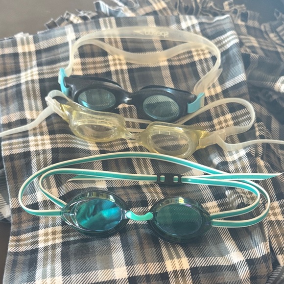Speedo Swim Goggles Set - Black, Clear, Teal - Picture 1 of 7